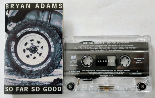 Bryan Adams - “So Far So Good” - CASSETTE TAPE VG+/VG+