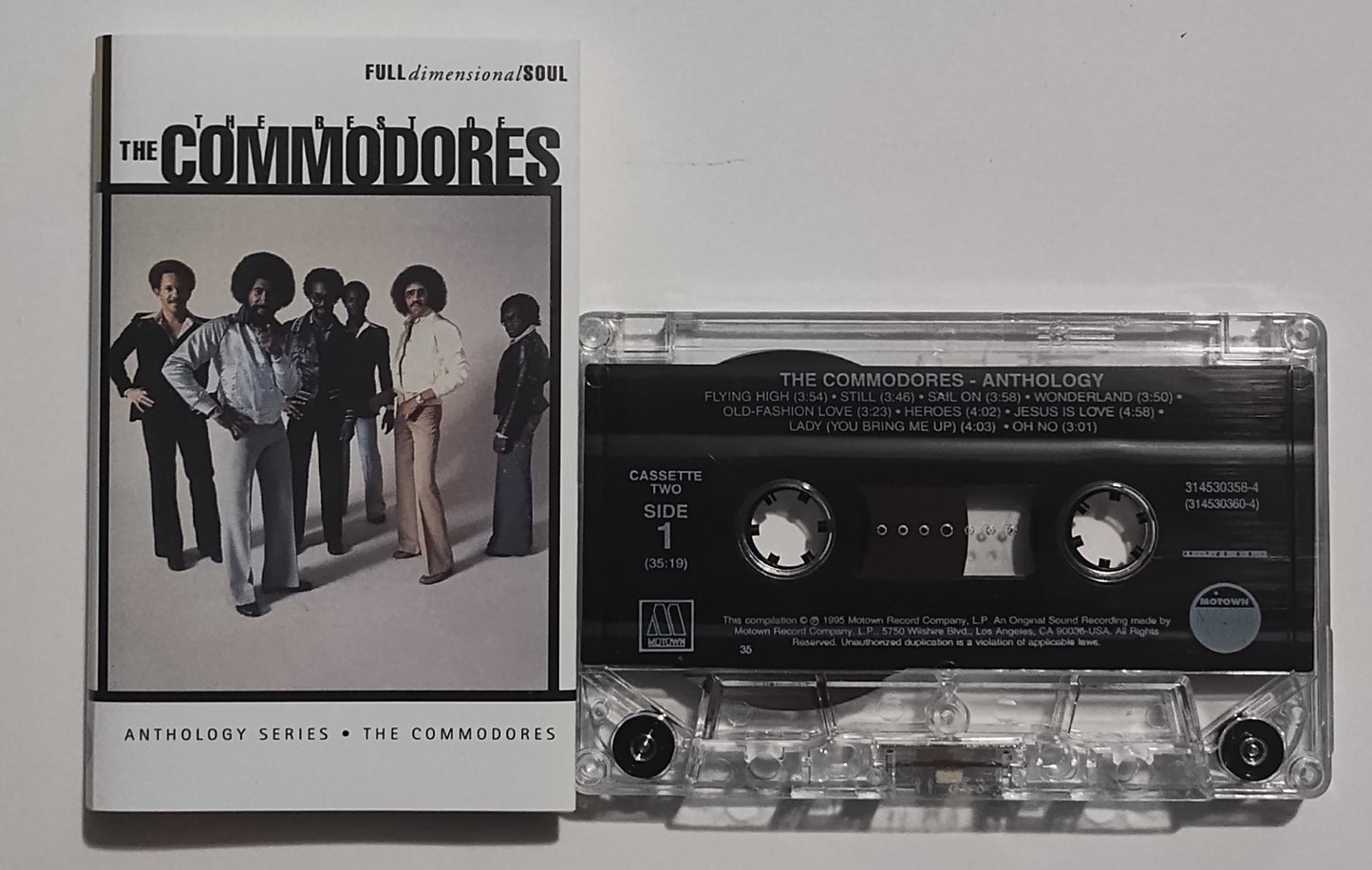 Commodores - "Anthology" - CASSETTE TAPE (2x) VG+/VG+