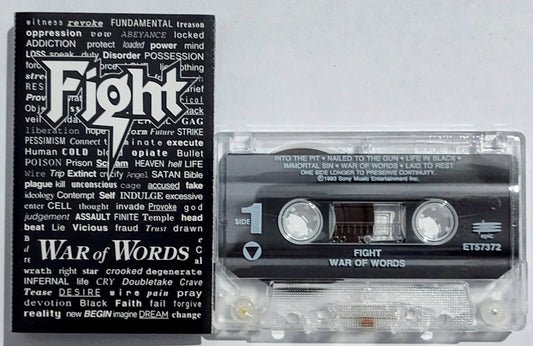 Fight - “War Of Words” - CASSETTE TAPE VG+/VG+