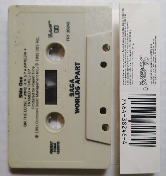 Saga - “Worlds Apart” - CASSETTE TAPE VG/G+