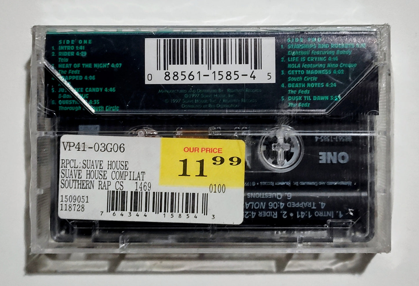 Various Artists - "Suave House The Album Of The Year" - CASSETTE TAPE VG+/M (Sealed; cracked case)