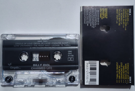 Billy Idol - "Charmed Life" - CASSETTE TAPE (Canada; Clear Shell; DOLBY) VG+/VG+