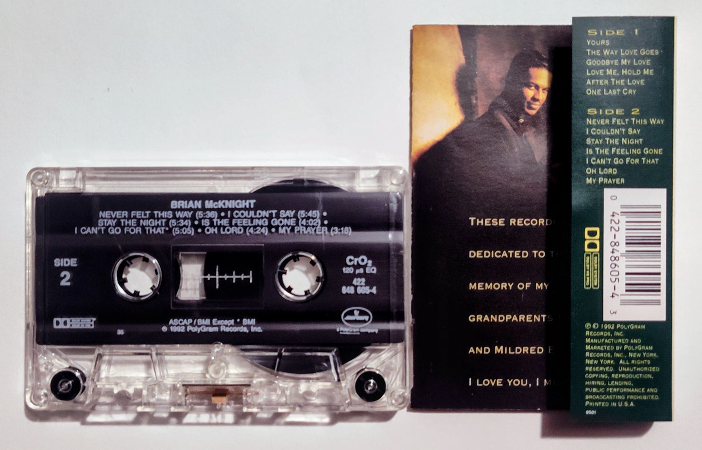 Brian McKnight - "Brian McKnight" - CASSETTE TAPE (DOLBY HX PRO) VG+/VG+