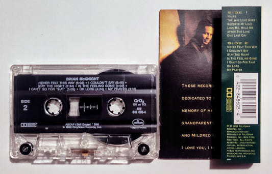 Brian McKnight - "Brian McKnight" - CASSETTE TAPE (DOLBY HX PRO) VG+/VG+