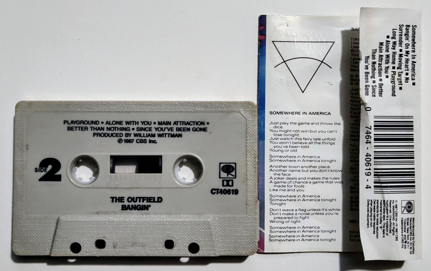 Outfield, The - "Bangin'" - CASSETTE TAPE G+/VG