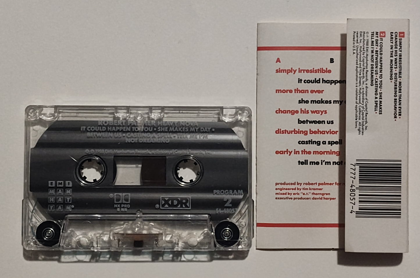 Robert Palmer - "Heavy Nova" - CASSETTE TAPE VG+/VG+