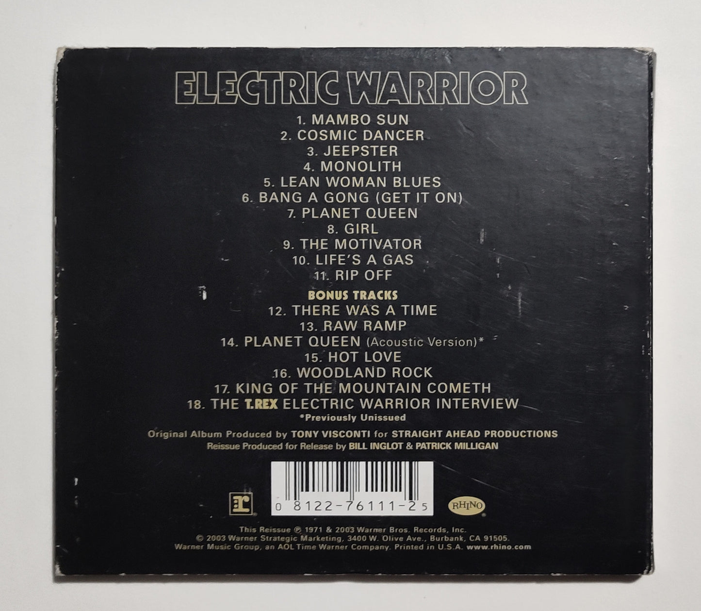 T. Rex - "Electric Warrior (Deluxe/Remastered)" - COMPACT DISC G+/VG