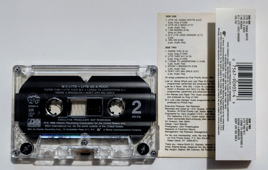 M.C. Lyte - "Lyte As A Rock" - CASSETTE TAPE (SR; DOLBY HX PRO) VG+/VG+