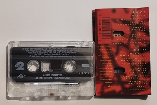 Alice Cooper - "Classicks" - CASSETTE TAPE VG/VG+