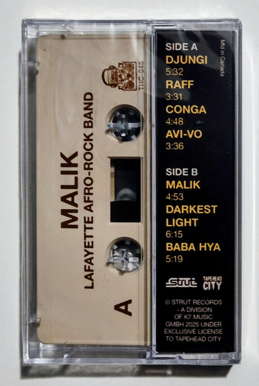 Lafayette Afro-Rock Band - "Malik" - INDIE CASSETTE TAPE (Tapehead City Cassette Week 2025 Release) M/M (Sealed)