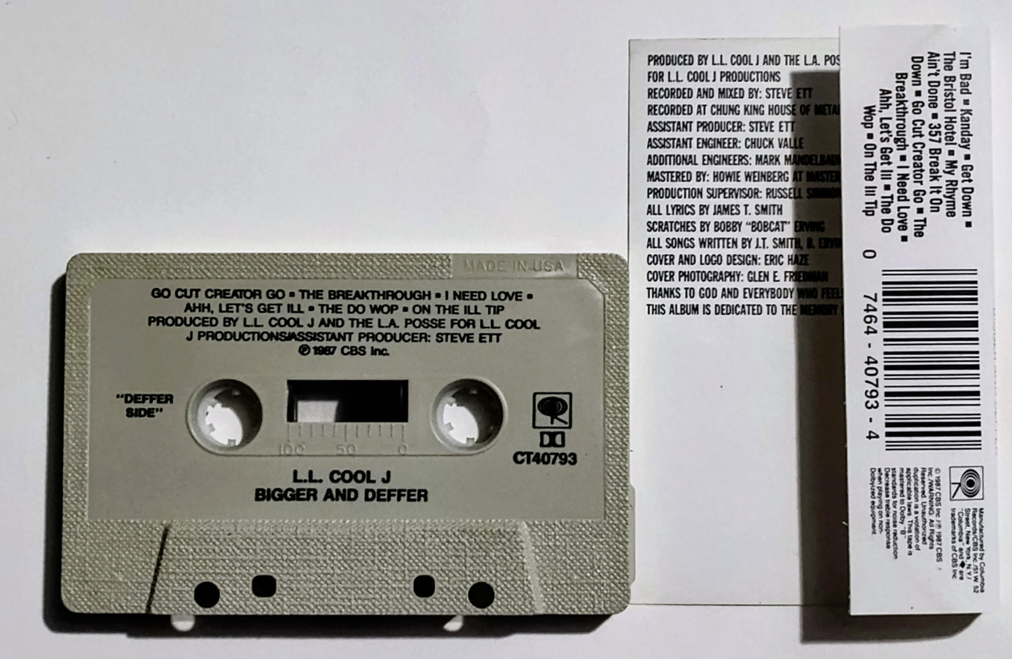 L.L. Cool J - "Bigger And Deffer" - CASSETTE TAPE (DOLBY) NM/NM