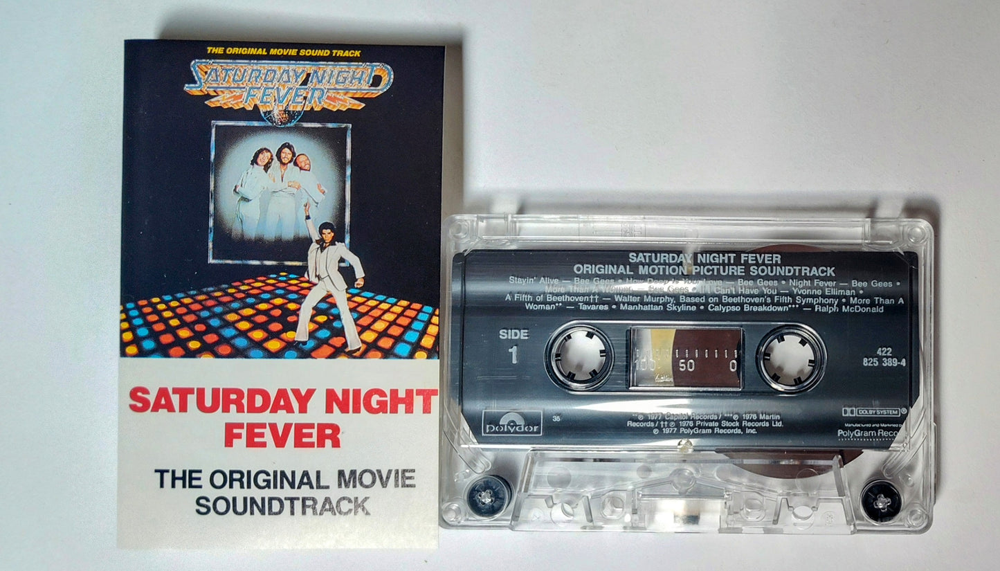 Various Artists - "Saturday Night Fever Original Soundtrack" - CASSETTE TAPE (DOLBY HX PRO) VG+/VG+