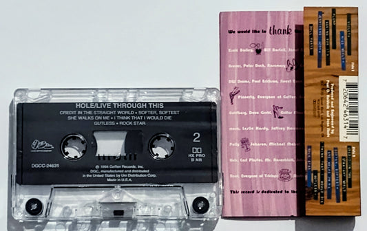 Hole - “Live Through This” - CASSETTE TAPE VG+/VG+