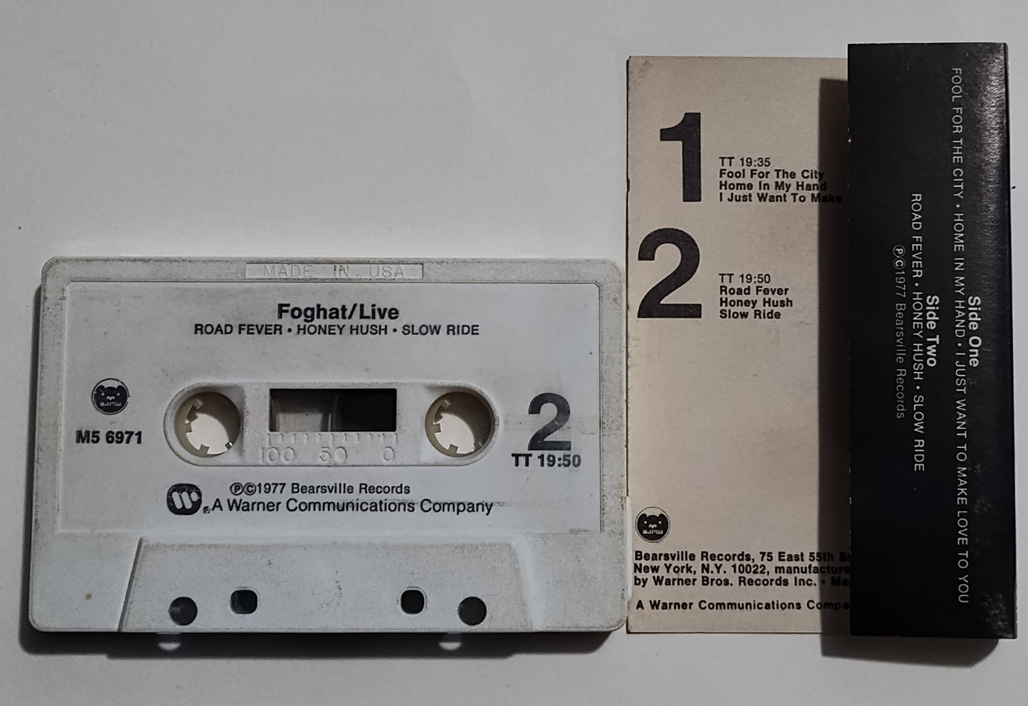 Foghat - "Live" - CASSETTE TAPE VG/G+