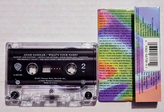 Adam Sandler - “What’s Your Name?” - CASSETTE TAPE VG/VG+