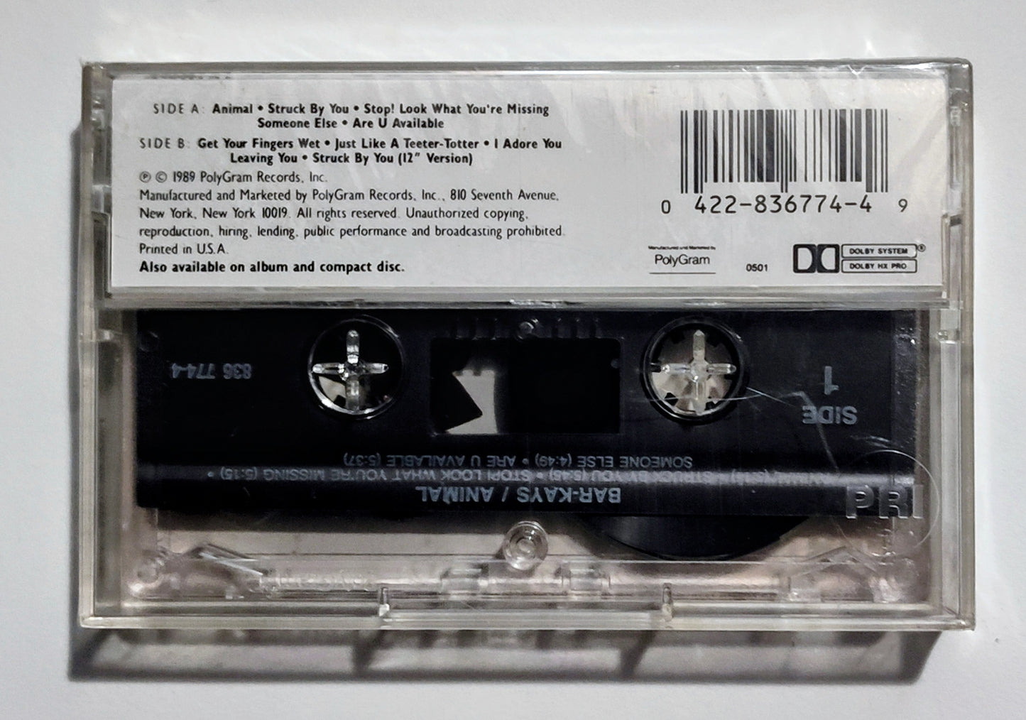 Bar-Kays - "Animal" - CASSETTE TAPE (DOLBY HX PRO) M/M (Sealed)