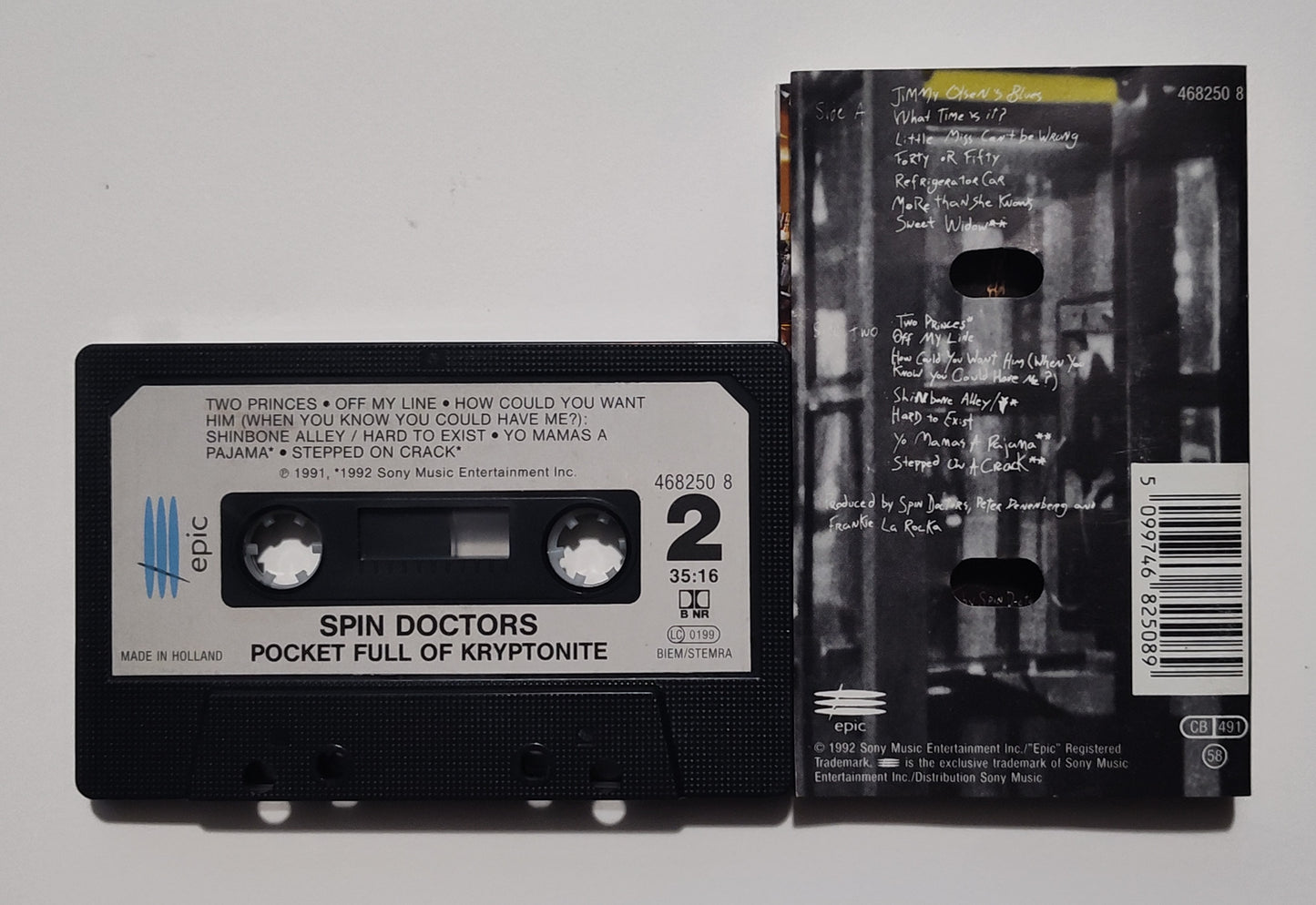 Spin Doctors - "Pocket Full Of Kryptonite" - CASSETTE TAPE (Holland; DOLBY B NR) VG/VG