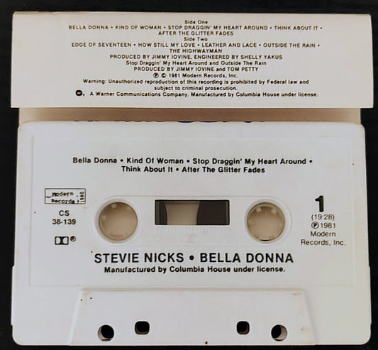 Stevie Nicks - "Bella Donna" - CASSETTE TAPE (Columbia House) VG+/VG