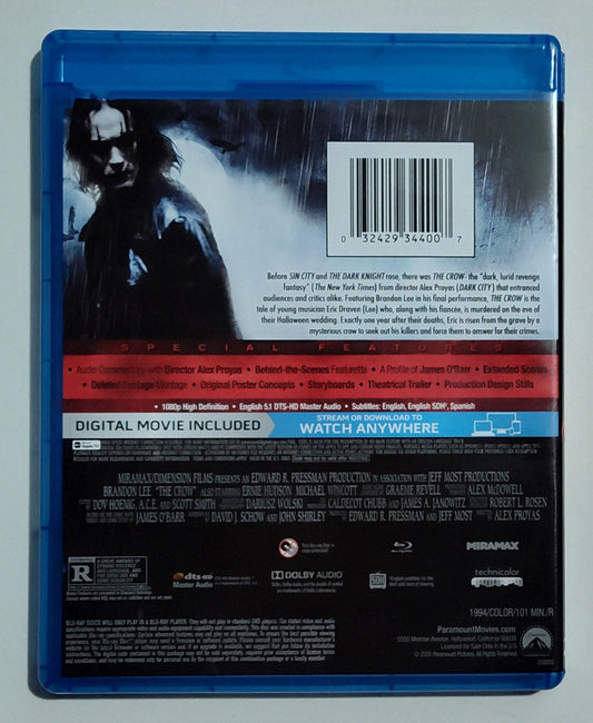 The Crow - BLU-RAY *NO DIGITAL*