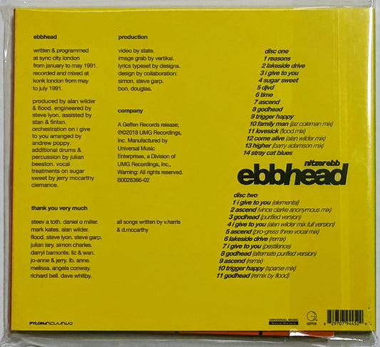 Nitzer Ebb - “Ebbhead (Deluxe)” - INDIE COMPACT DISC (2x) M/M
