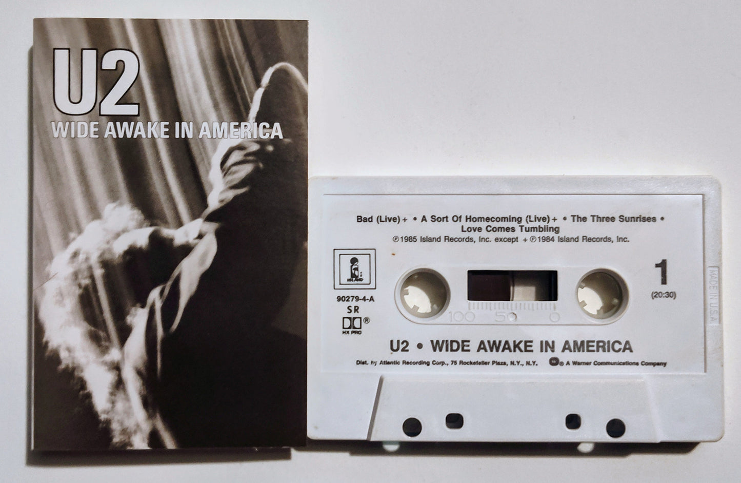 U2 - "Wide Awake In America" - CASSETTE TAPE (DOLBY HX PRO) VG+/VG+
