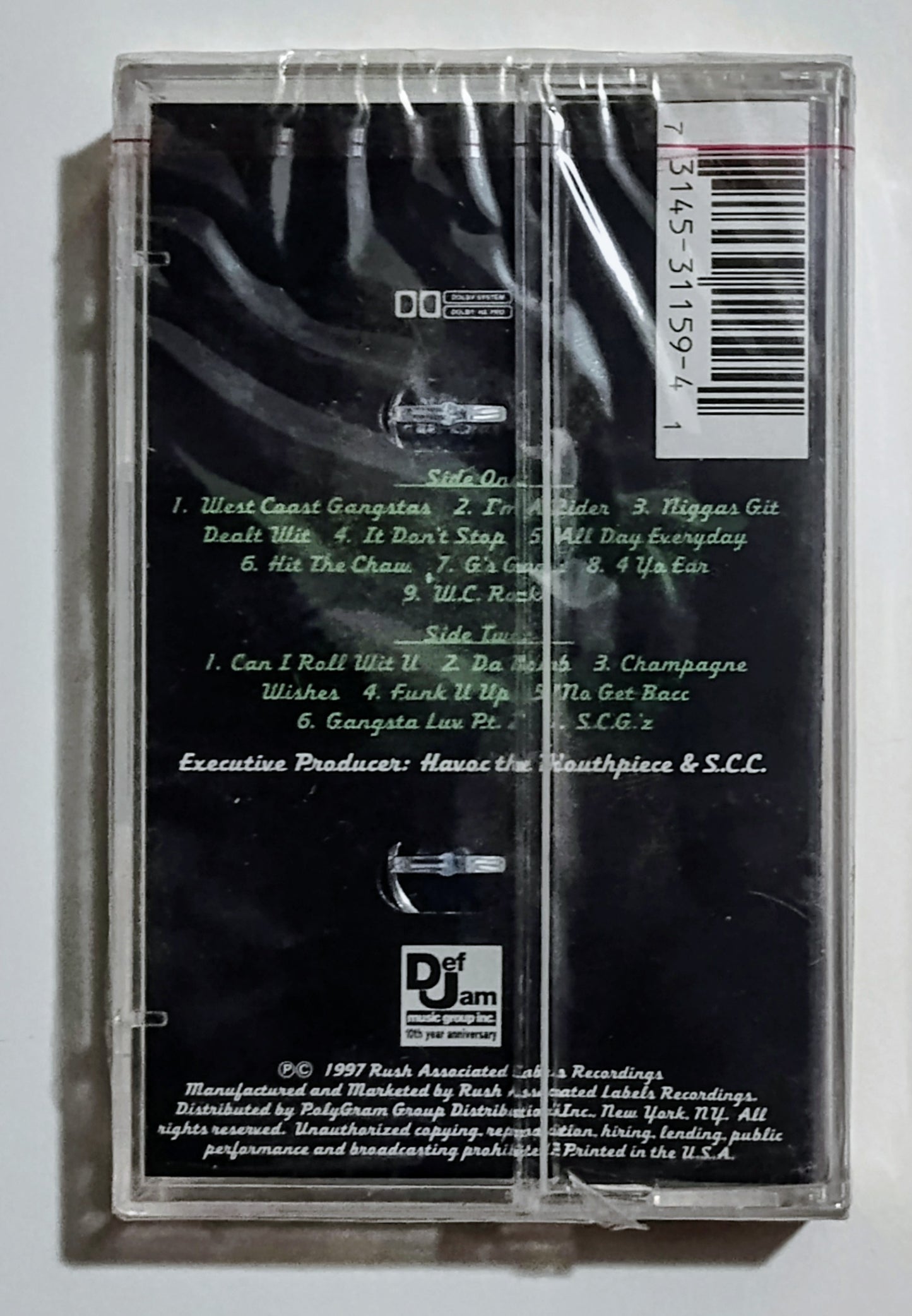 South Central Cartel - "All Day Everyday" - CASSETTE TAPE VG+/M (Sealed; tiny break in seal)