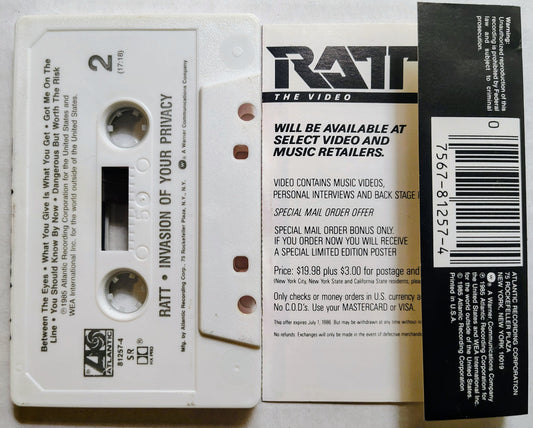 Ratt - “Invasion Of Your Privacy” - CASSETTE TAPE VG/VG