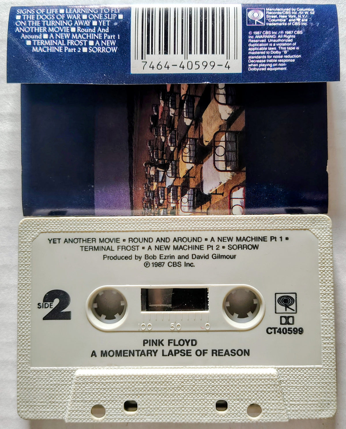 Pink Floyd - "A Momentary Lapse of Reason" - CASSETTE TAPE VG+/VG+