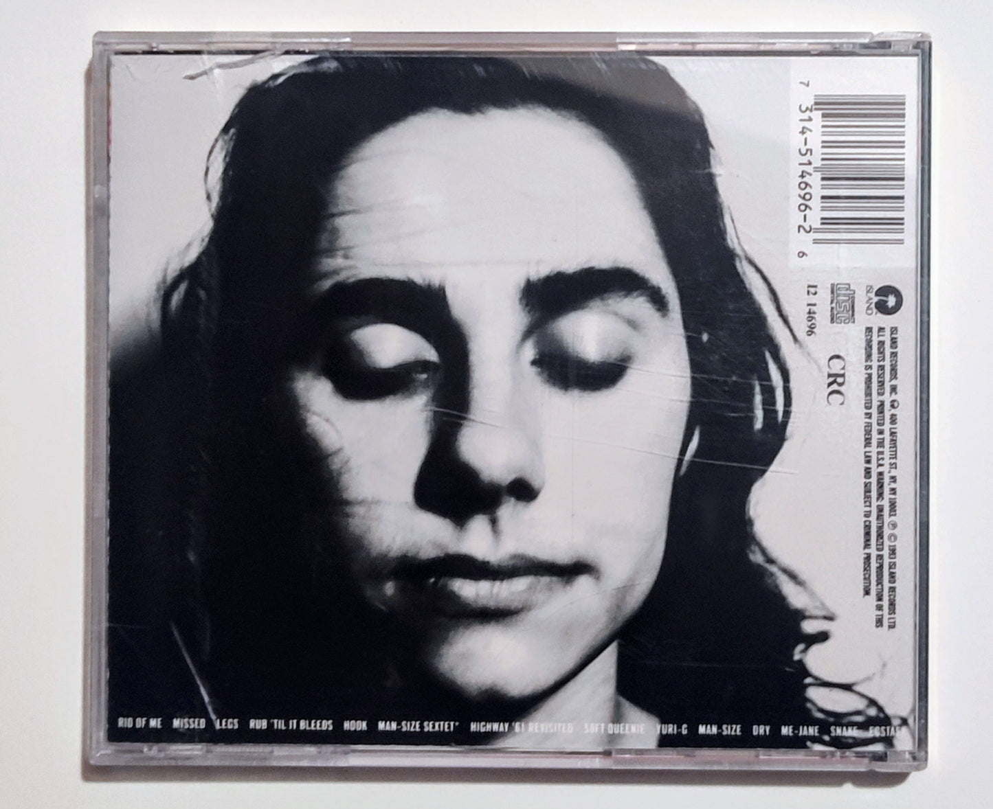 P.J. Harvey - "Rid Of Me" - COMPACT DISC VG+/VG+