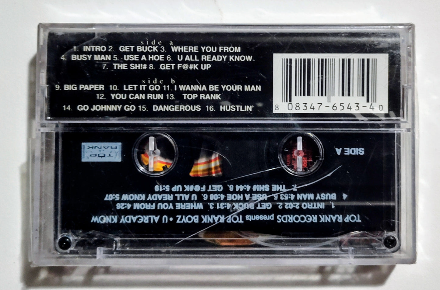 Top Rank Boyz - "U Already Know" - CASSETTE TAPE VG/M (Sealed; badly cracked case)
