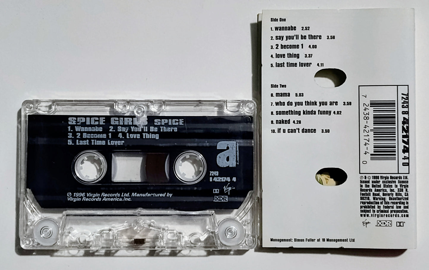 Spice Girls - "Spice" - CASSETTE TAPE (XDR; DOLBY) G+/G+