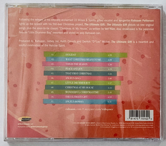 Rahsaan Patterson - “The Ultimate Gift” - COMPACT DISC VG+/M (Sealed; cracks on front and back of case)
