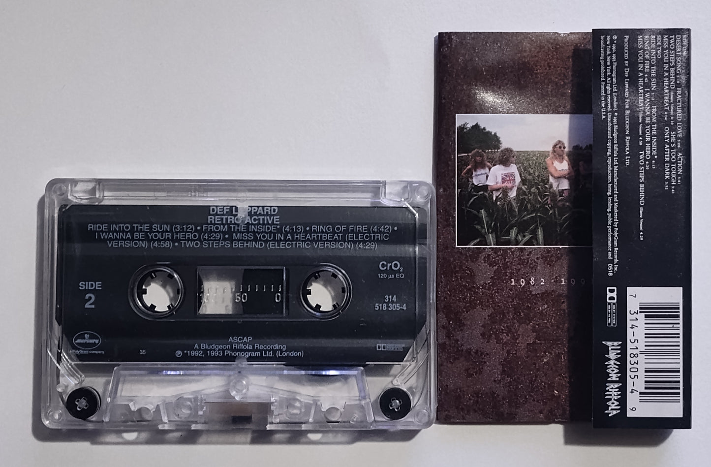 Def Leppard - "Retro Active" - CASSETTE TAPE (Chrome; DOLBY HX PRO) VG/VG