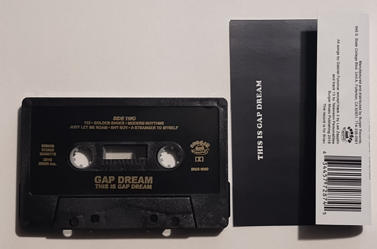 Gap Dream - "This Is Gap Dream" - INDIE CASSETTE TAPE (Black shell) M/M (New; not sealed)