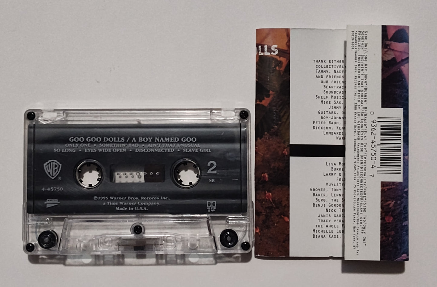 Goo Goo Dolls, The - "A Boy Named Goo" - CASSETTE TAPE (SR; DOLBY HX PRO B NR) VG/VG+ (Lightstruck spine)