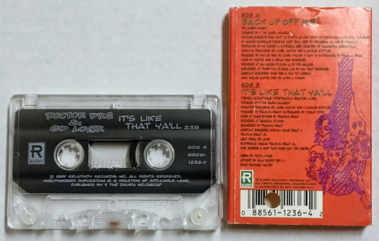 Doctor Dre & Ed Lover - “Back Up Off Me!” - CASSETTE TAPE (Single) VG/VG+