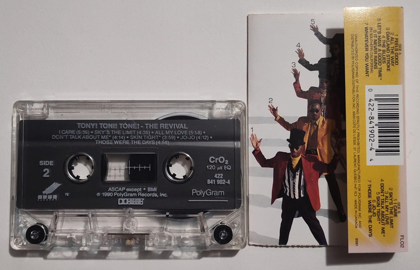Tony! Toni! Toné! - "The Revival" - CASSETTE TAPE (Chrome; DOLBY HX PRO) VG/VG+