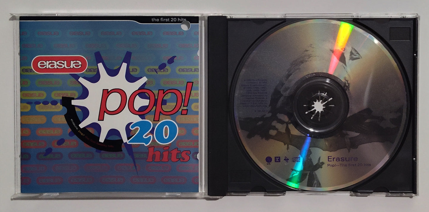 Erasure - "Pop! The First 20 Hits" - COMPACT DISC VG/VG (Hole punch in booklet and back cover)