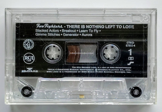 Foo Fighters - “There Is Nothing Left To Lose” - CASSETTE TAPE (No j-card) NA/VG+
