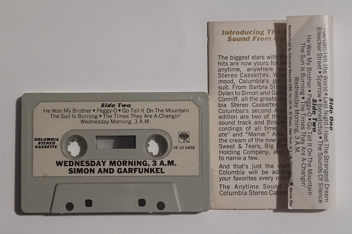 Simon & Garfunkel - "Wednesday Morning.3AM" - CASSETTE TAPE (Stereo) VG/VG+