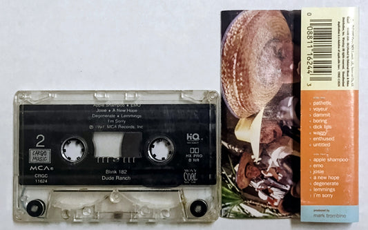 Blink 182 - “Dude Ranch” - CASSETTE TAPE (Canada; clear shell) VG/FAIR