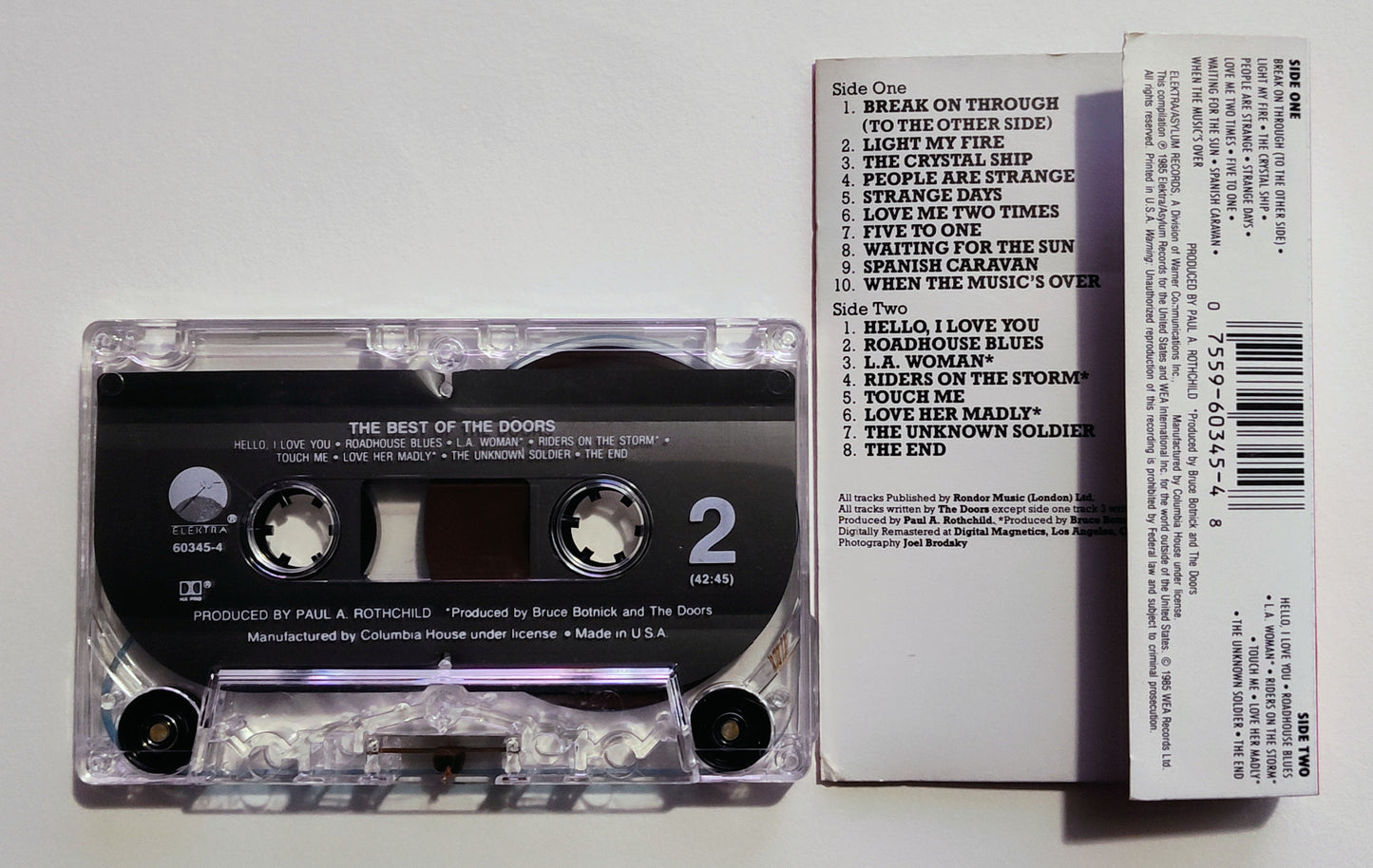 Doors, The - "The Best Of The Doors" - CASSETTE TAPE (DOLBY HX PRO) VG+/VG+