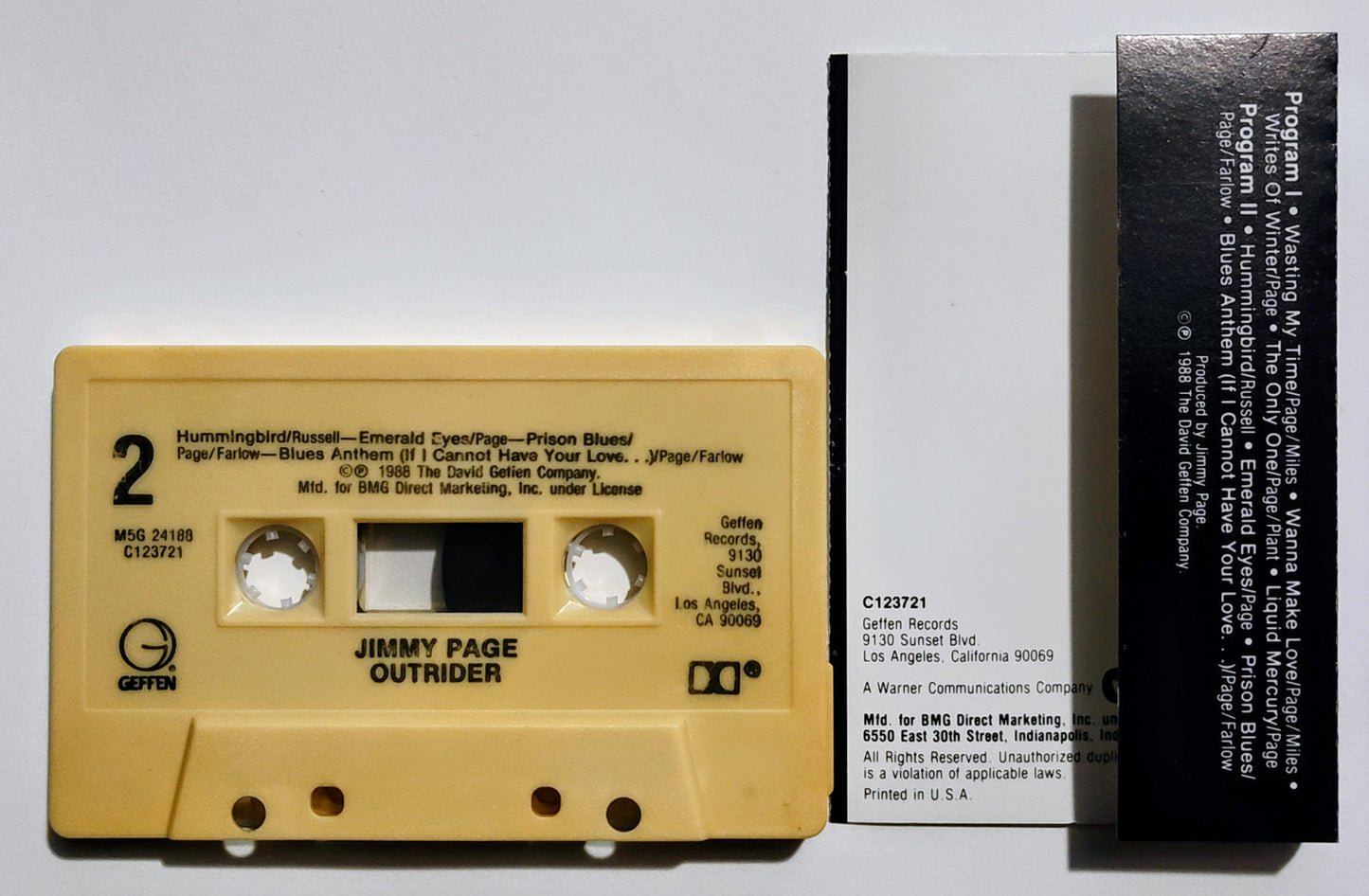 Jimmy Page (Led Zeppelin) - "Outrider" - CASSETTE TAPE VG+/VG+