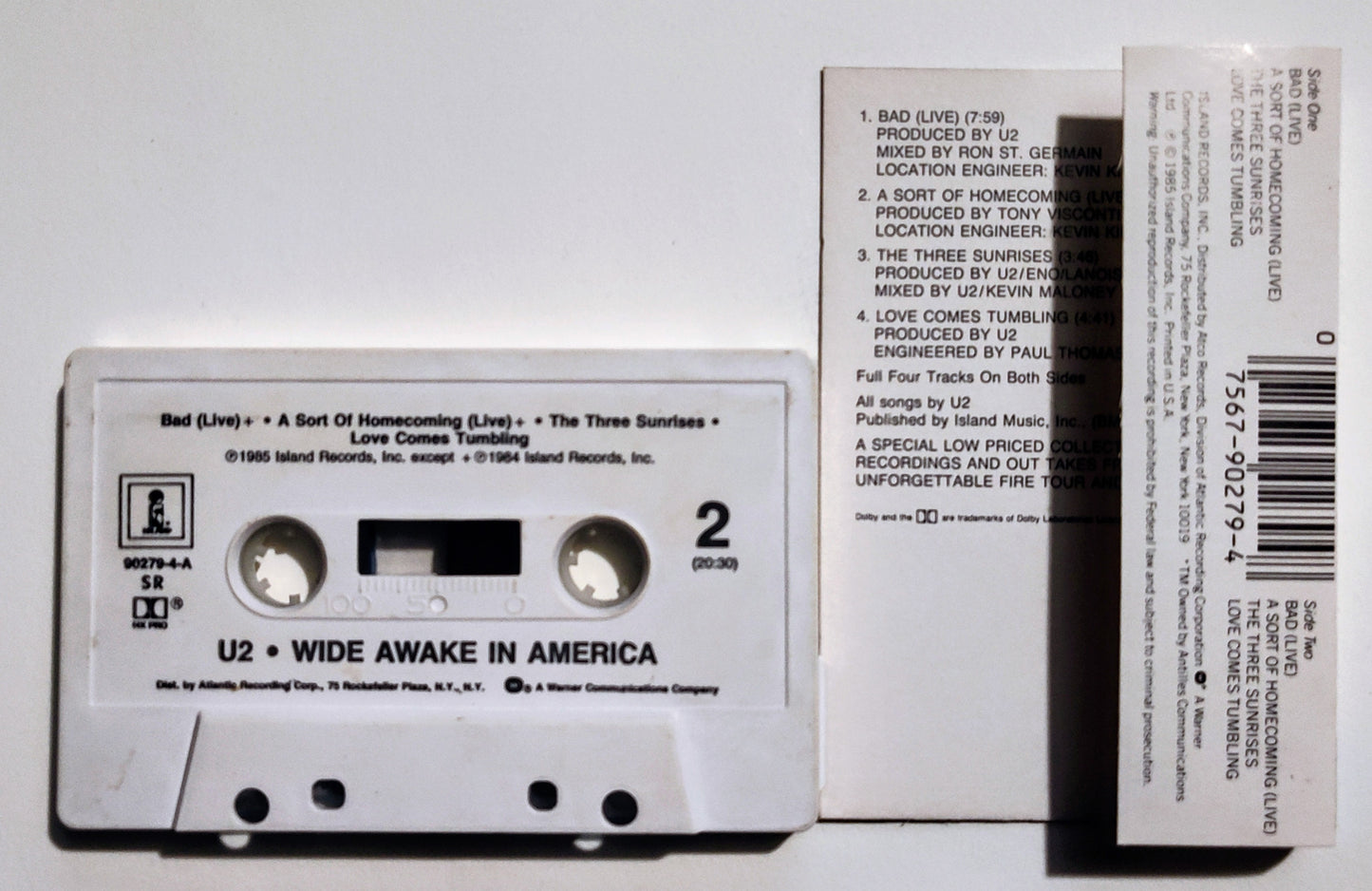 U2 - "Wide Awake In America" - CASSETTE TAPE (DOLBY HX PRO) VG+/VG+