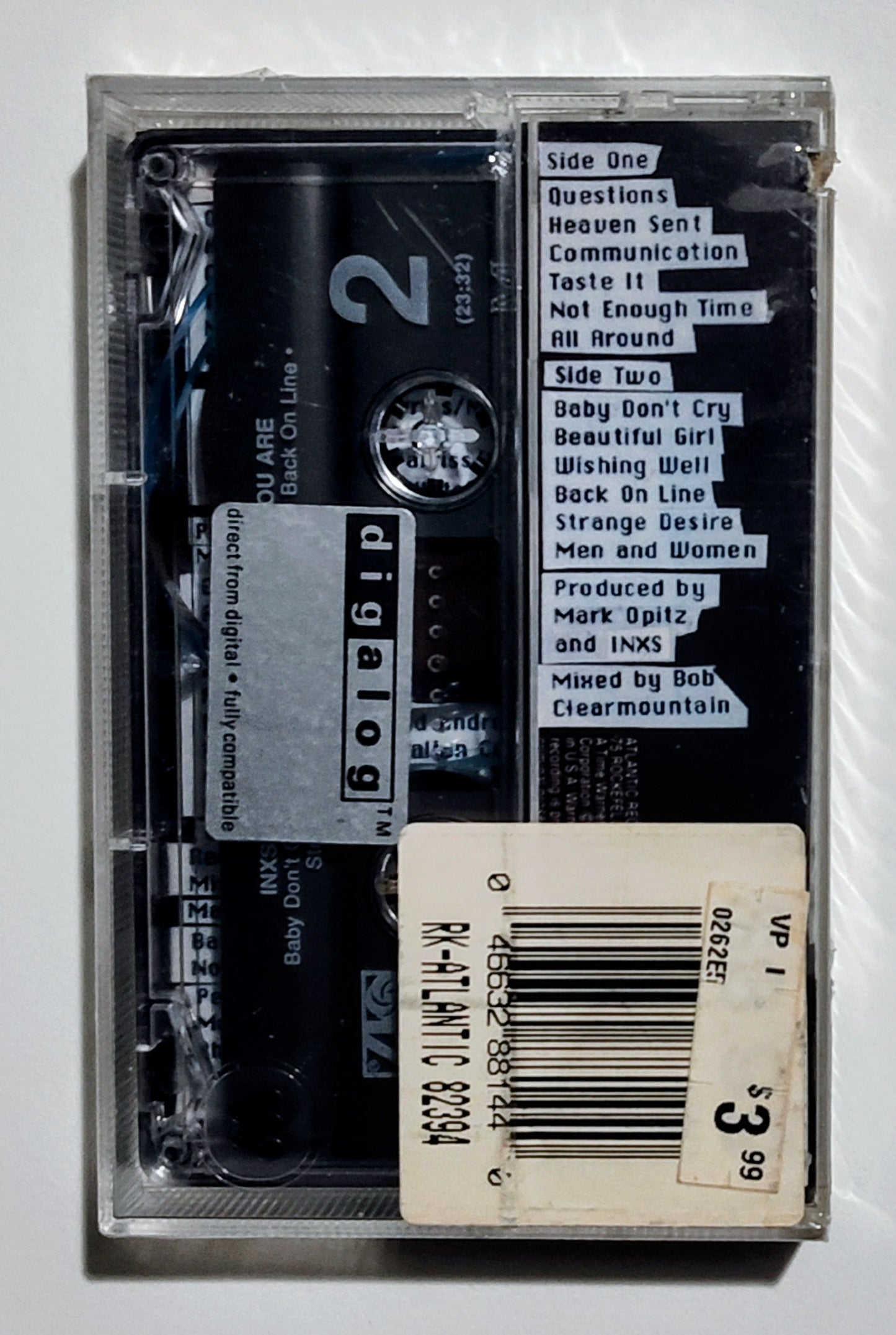 INXS - "Welcome To Wherever You Are" - CASSETTE TAPE VG+/M (Sealed with hype sticker; saw cut in spine of case/thru j card)