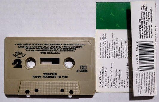 Whispers, The - "Happy Holidays To You (Christmas)" - CASSETTE TAPE VG+/VG+
