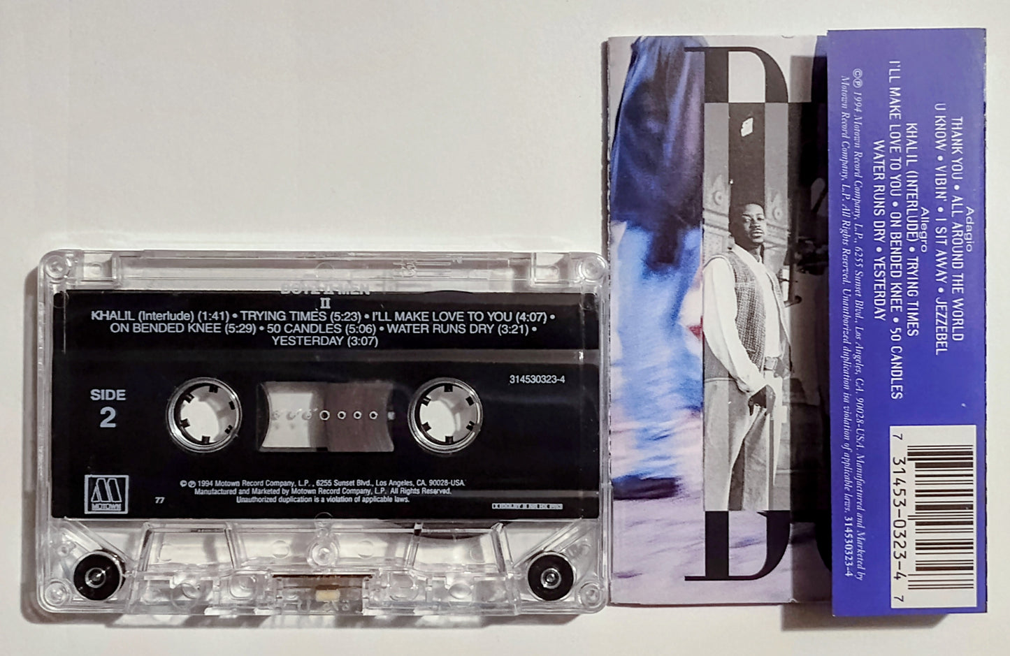 Boys II Men - "II" - CASSETTE TAPE (DOLBY HX PRO) VG+/VG+