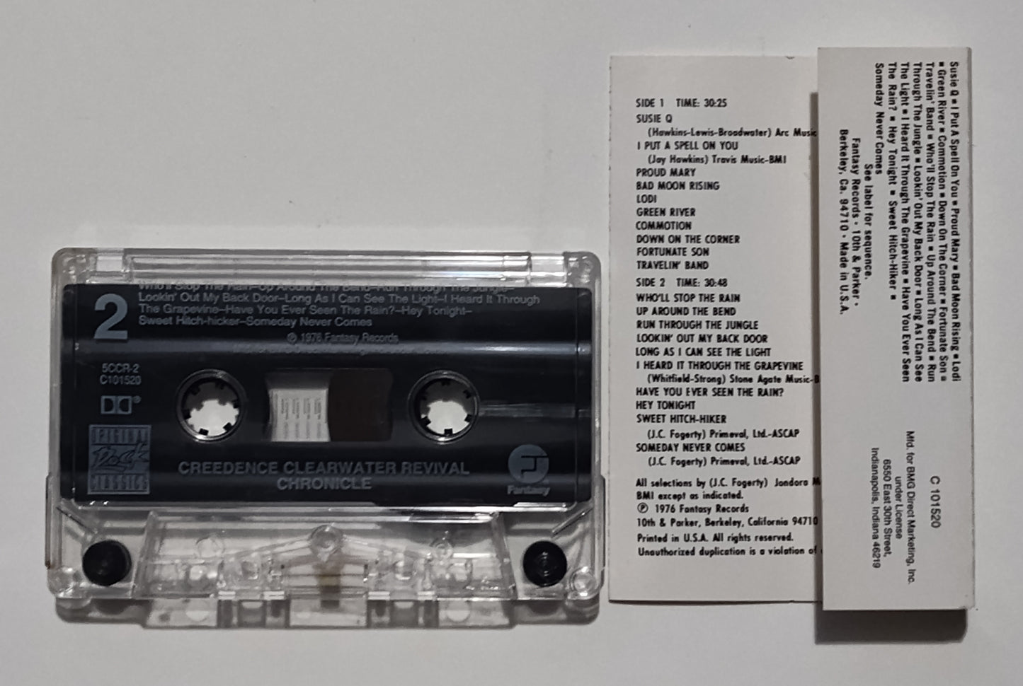 Credence Clearwater Revival - "Chronicle" - CASSETTE TAPE (BMG Club; DOLBY) VG+/VG+