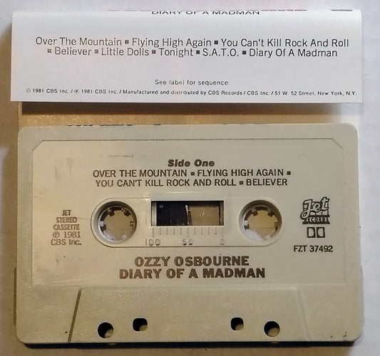 Ozzy Osbourne - “Diary Of A Madman” - CASSETTE TAPE VG/VG