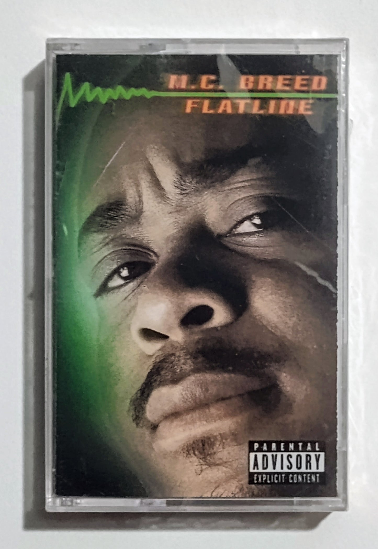 M.C. Breed - "Flatline" - CASSETTE TAPE VG+/M (Sealed; cracked cover)